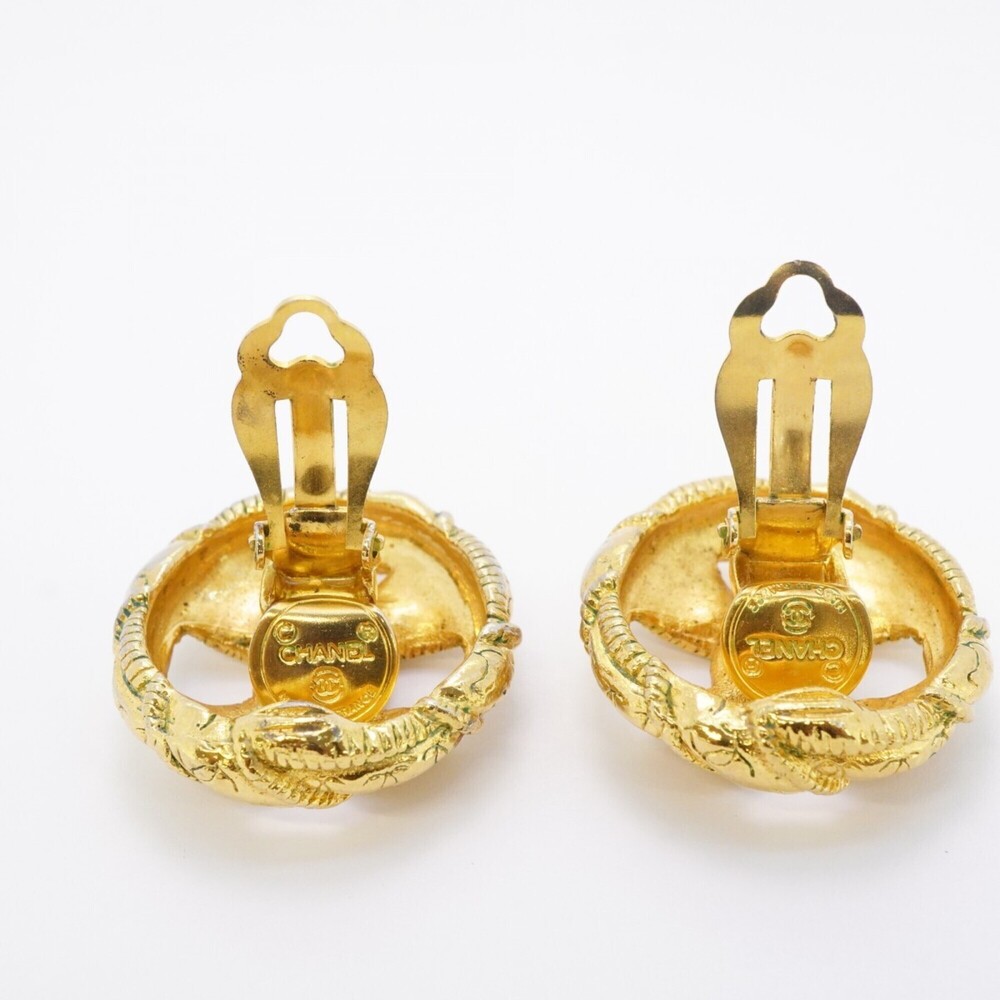 CHANEL Authentic Green Logo Earrings - Picture 8 of 8